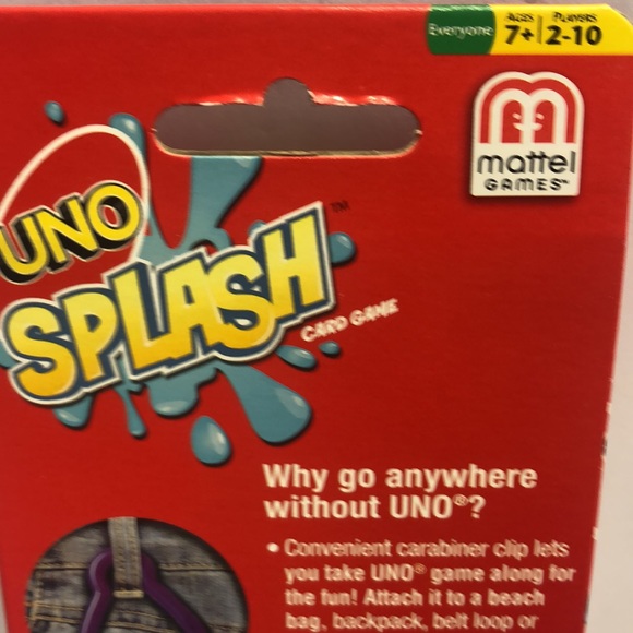 UNO SPLASH NEW UNOPENED Waterproof clear card game - Picture 9 of 9